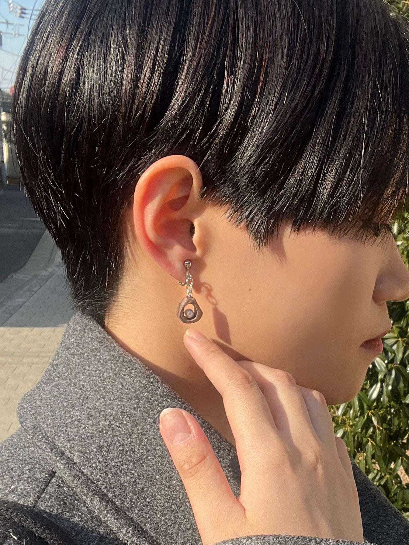 木のピアス・イヤリング | ウォルナット or シャム柿 | 揺れる ティア―ドロップ | Zarame